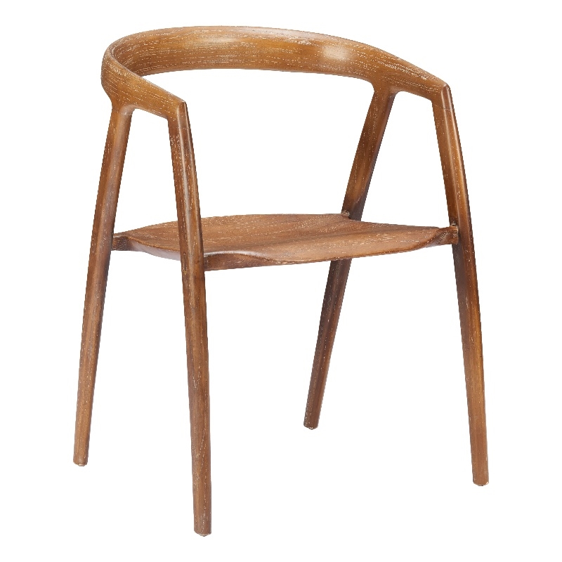 Pemberly Row Contemporary Solid Wood Dining Chair (Set of 2) Walnut