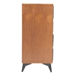 Pemberly Row Contemporary Engineered Wood Chest Black & Walnut