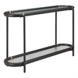 Pemberly Row Modern / Contemporary Solid Wood Console Table Black