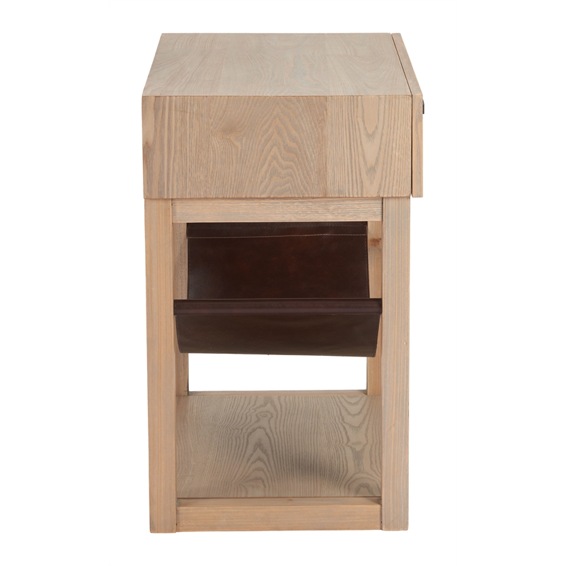 Pemberly Row Modern / Contemporary Solid Wood Side Table Natural