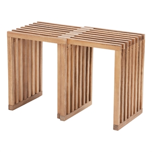 Pemberly Row Contemporary Extendable Stool (Set of 2) Natural