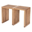 Pemberly Row Contemporary Extendable Stool (Set of 2) Natural