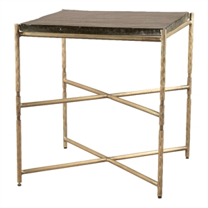 Pemberly Row Modern / Contemporary Metal Side Table Gold Finish