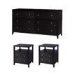 Pemberly Row Bedroom Set 3-Piece of 6-Drawer Dresser & 2-Drawer Nightstands