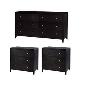 Pemberly Row Bedroom Set 3-Piece 6-Drawer Dresser & 3-Drawer Chests