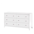Pemberly Row Bedroom Set 3-Piece of 6-Drawer Dresser & 2-Drawer Nightstands