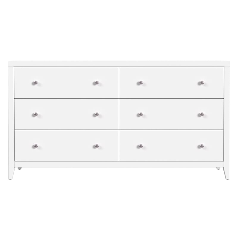 Pemberly Row Bedroom Set 3-Piece of 6-Drawer Dresser & 2-Drawer Nightstands