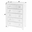 Pemberly Row Bedroom Set 3-Piece of 1-Drawer Nightstands & 5-Drawer Dresser