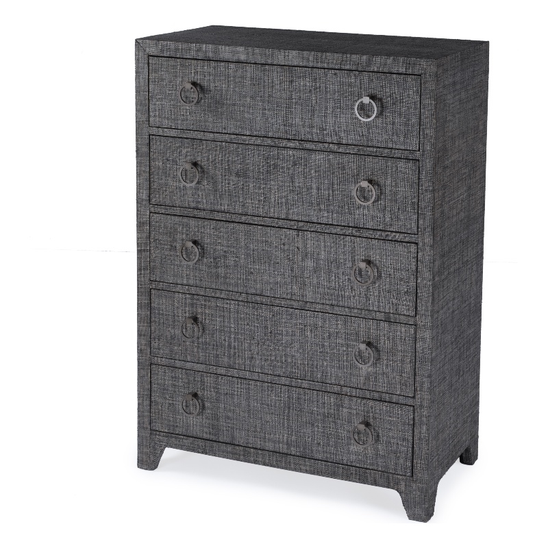 Pemberly Row Bedroom Set 3-Piece of 1-Drawer Nightstands & 5-Drawer Dresser