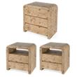 Pemberly Row Bedroom Set 3-Piece of 2-Drawer Nightstands & 3-Drawer Chest