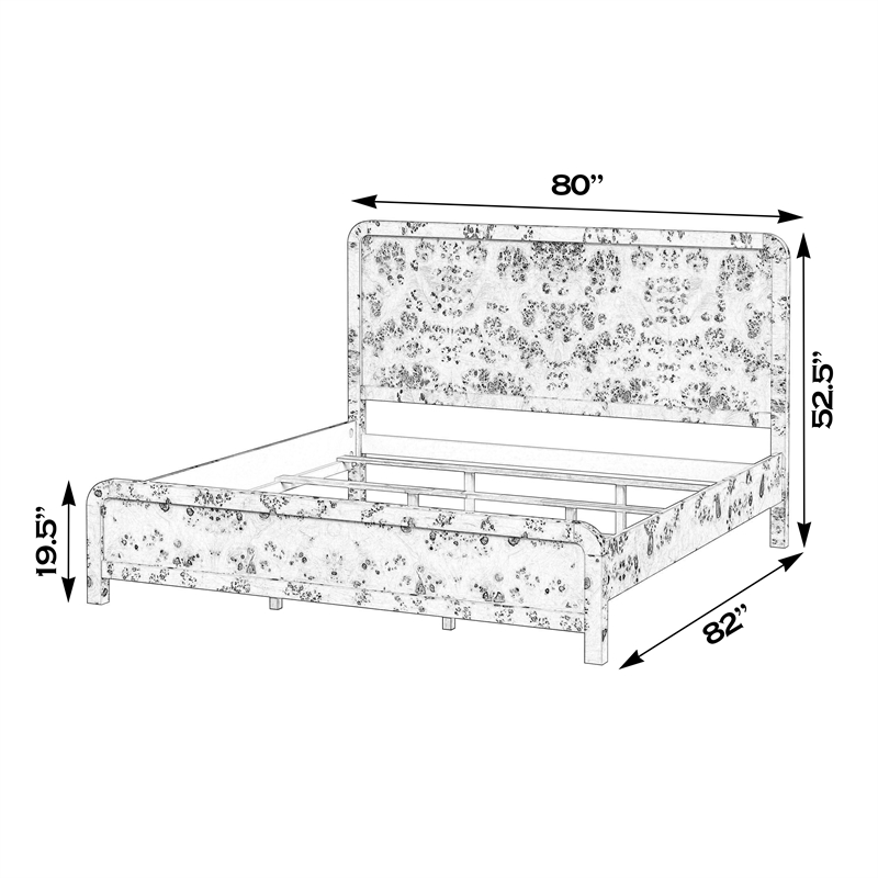 Pemberly Row Bedroom Set 4-Piece of Nightstands & Chest & King Panel Bed