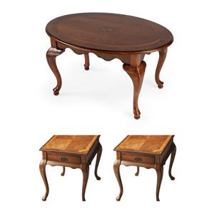 Pemberly Row Living Room Set 3-Piece of End Tables and Coffee Table