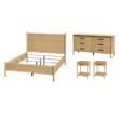 Pemberly Row Bedroom Set 4-Piece of Nightstands & Dresser & Queen Bed