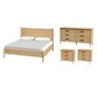 Pemberly Row Bedroom Set 4-Piece of Nightstands & Dresser & King Bed