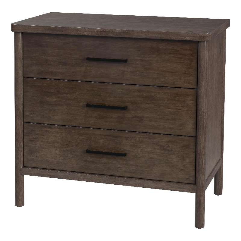 Pemberly Row Bedroom Set 3-Piece of 3-Drawer Nightstands & 6-Drawer Dresser