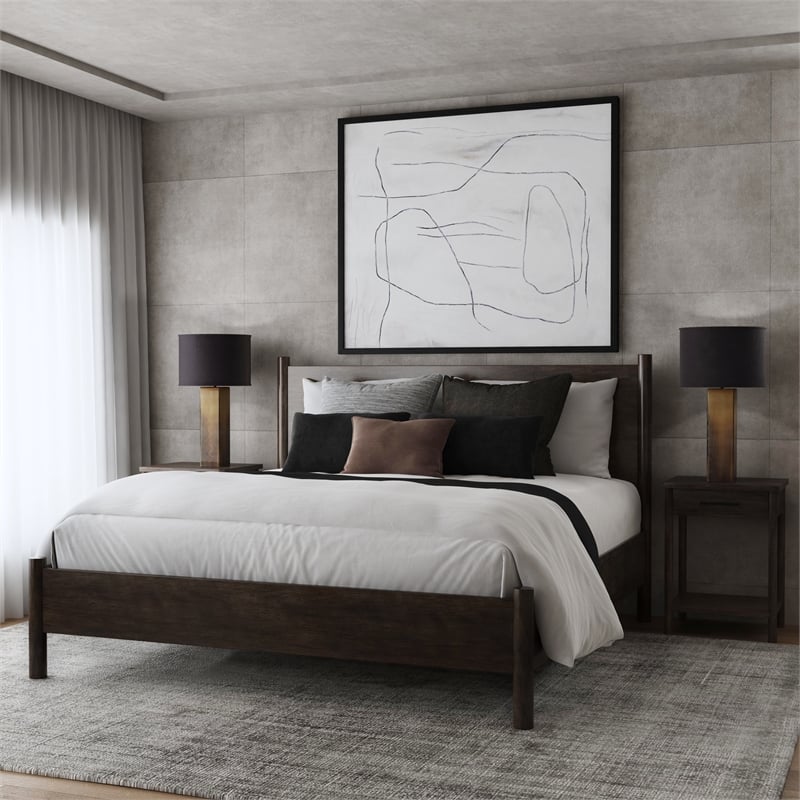 Pemberly Row Bedroom Set 4-Piece of Nightstands & Dresser & King Bed