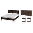 Pemberly Row Bedroom Set 4-Piece of Nightstands & Dresser & King Bed