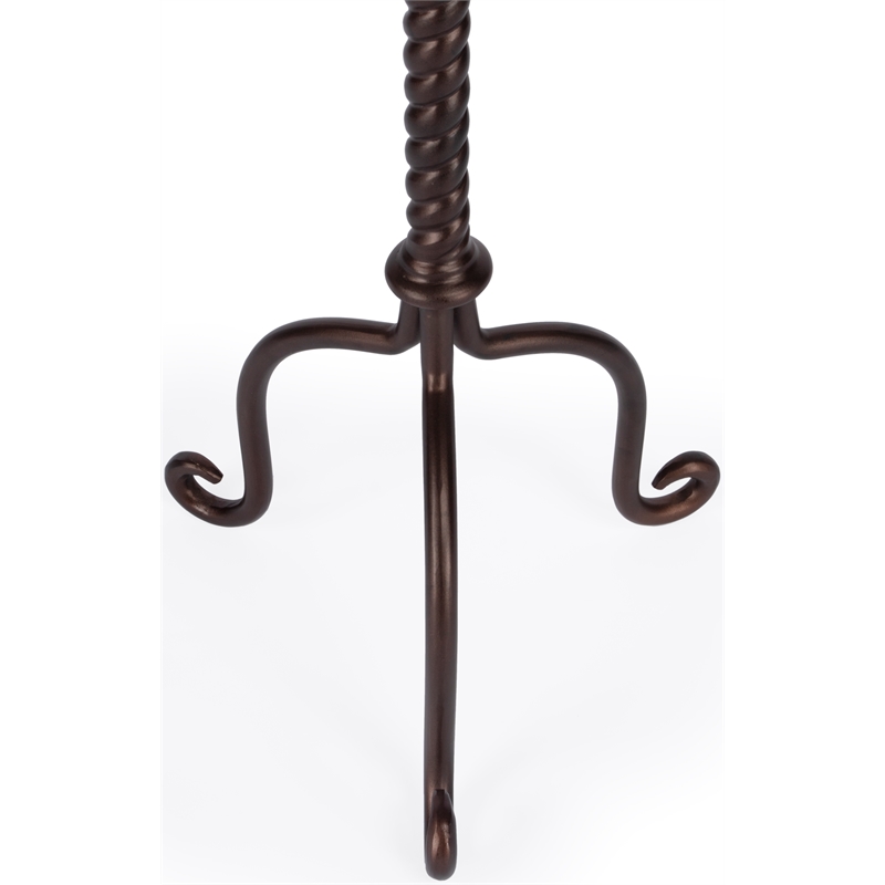 Pemberly Row Set of 2 Round Pedestal Tables In Aged Patina Finish