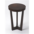 Pemberly Row Set of 2 Contemporary Round Accent Tables In Merlot