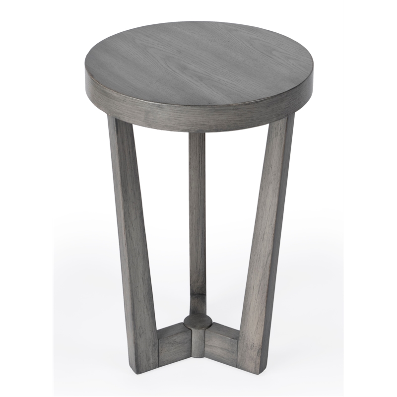 Pemberly Row Set of 2 Contemporary Side Tables in Gray Finish