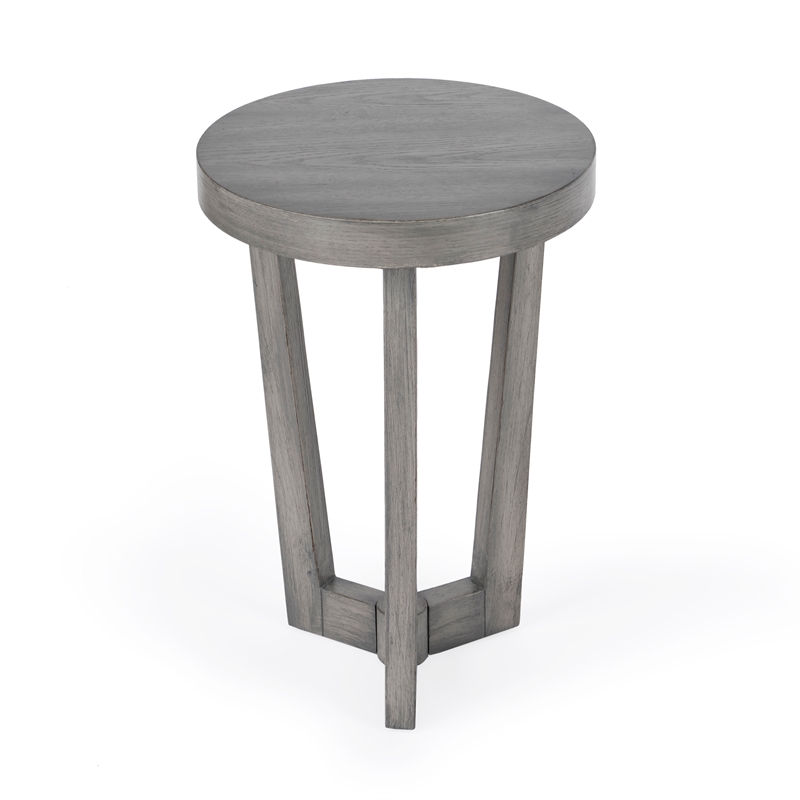 Pemberly Row Set of 2 Contemporary Side Tables in Gray Finish