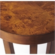 Pemberly Row Set of 2 Round Rubberwood Accent Tables In Olive Ash Burl
