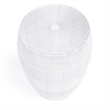 Pemberly Row Set of 2 Contemporary Metal End Tables in White