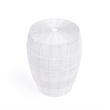 Pemberly Row Set of 2 Contemporary Metal End Tables in White