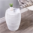 Pemberly Row Set of 2 Contemporary Metal End Tables in White