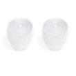 Pemberly Row Set of 2 Contemporary Metal End Tables in White