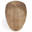 Pemberly Row Set of 2 Contemporary Metal End Tables in Gold Finish