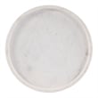 Pemberly Row Set of 2 Round Marble and Iron Side Tables in White and Black