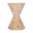 Pemberly Row Set of 2 Modern Wood Hexagon Side Tables in Light Burl