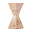 Pemberly Row Set of 2 Modern Wood Hexagon Side Tables in Light Burl