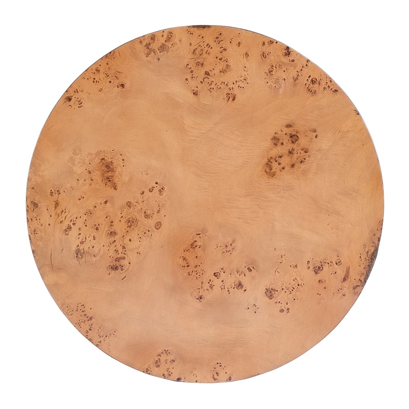 Pemberly Row Set of 2 Modern Wood End Tables in Traditional Burl