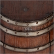 Pemberly Row Set of 2 Mountain Lodge Rustic Barrel Tables in Brown