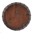 Pemberly Row Set of 2 Mountain Lodge Rustic Barrel Tables in Brown
