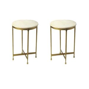 Pemberly Row Set of 2 Contemporary Accent Tables In Multi-Color