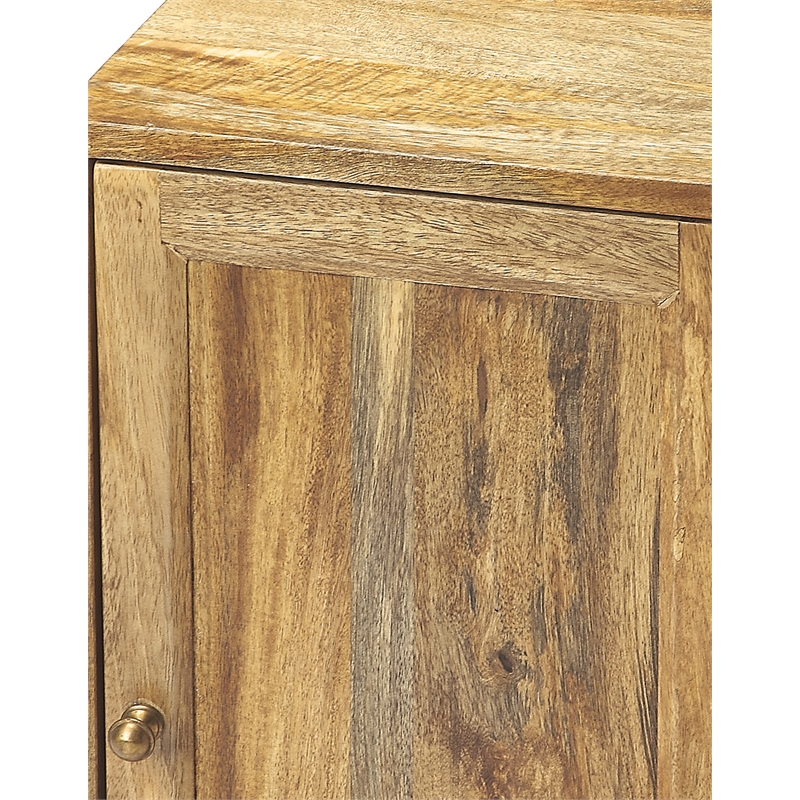 Pemberly Row Set of 2 Modern Chairside Wood Accent Chests In Brown