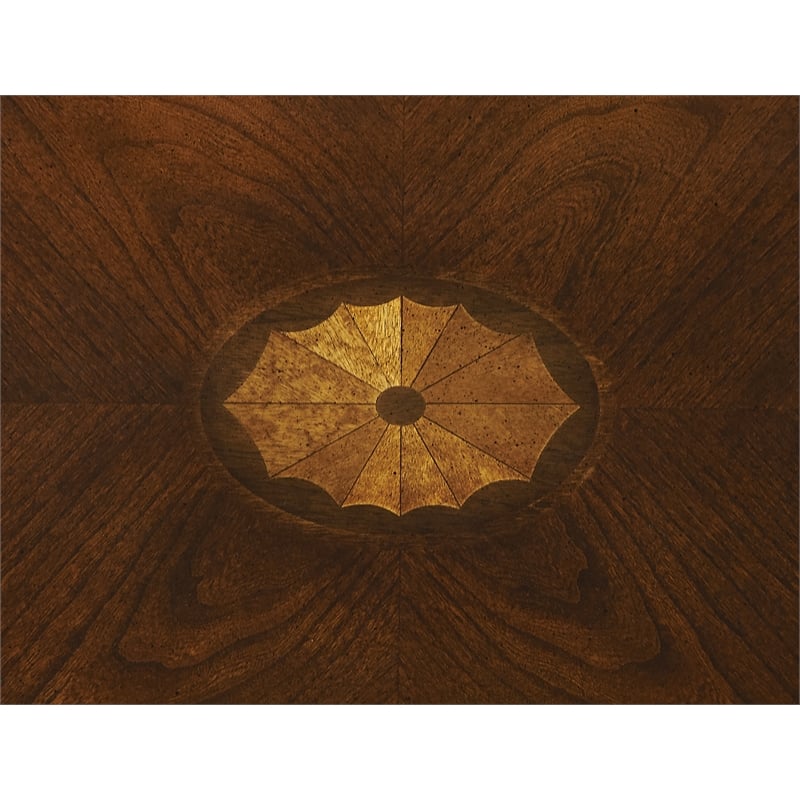 Pemberly Row Set of 2 Contemporary Plantation Cherry Chairside Tables