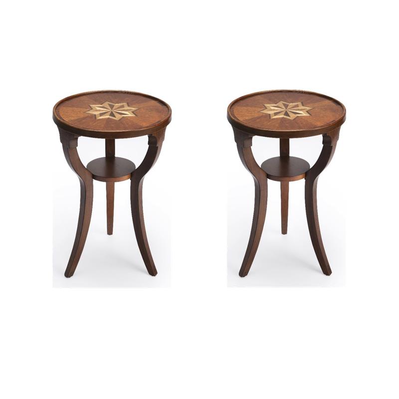 Pemberly Row Set of 2 Wood Round 15.75