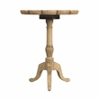 Pemberly Row Set of 2 Contemporary Antique Beige Pedestal Side Tables