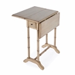 Pemberly Row Set of 2 Drop-Leaf Wood Side Tables In Antique Beige