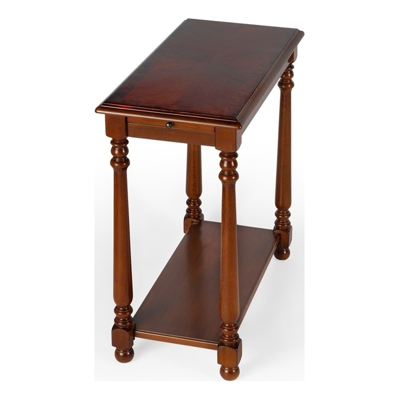 Pemberly Row Set of 2 Contemporary Wood Side Tables in Brown