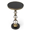 Pemberly Row Set of 2 Contemporary Granite & Acrylic Pedestal End Tables