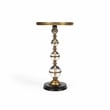Pemberly Row Set of 2 Contemporary Granite & Acrylic Pedestal End Tables