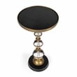 Pemberly Row Set of 2 Contemporary Granite & Acrylic Pedestal End Tables