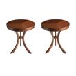 Pemberly Row Set of 2 Wood Gerard Side Tables In Umber Finish