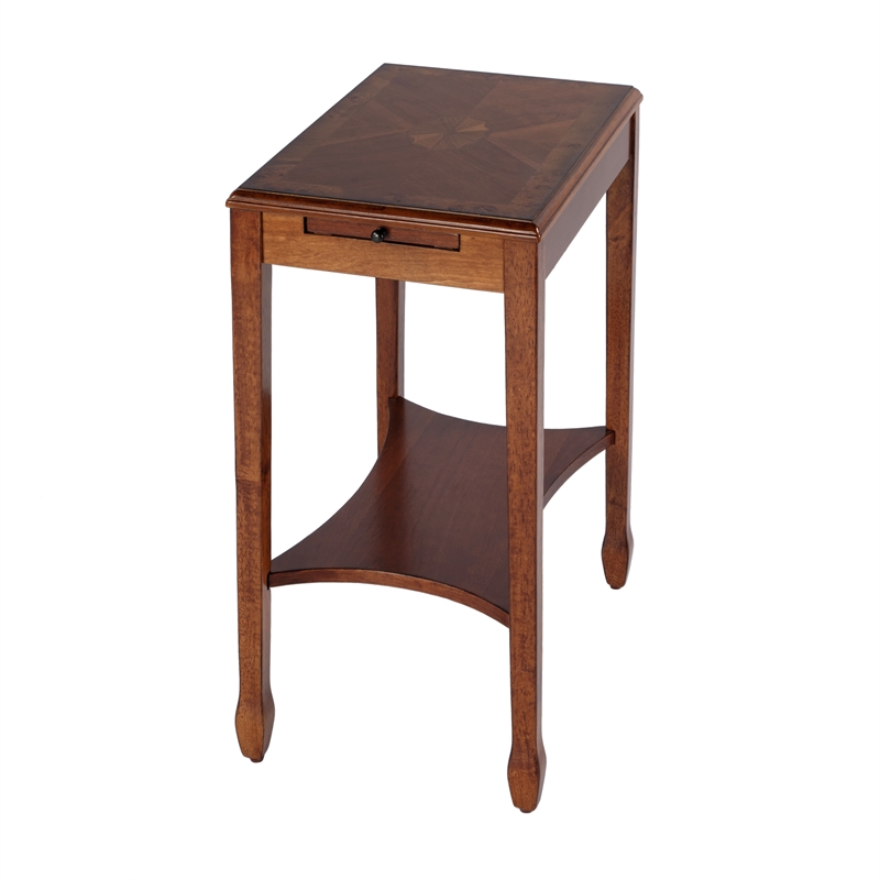 Pemberly Row Set of 2 Transitional Side Tables In Olive Ash Burl