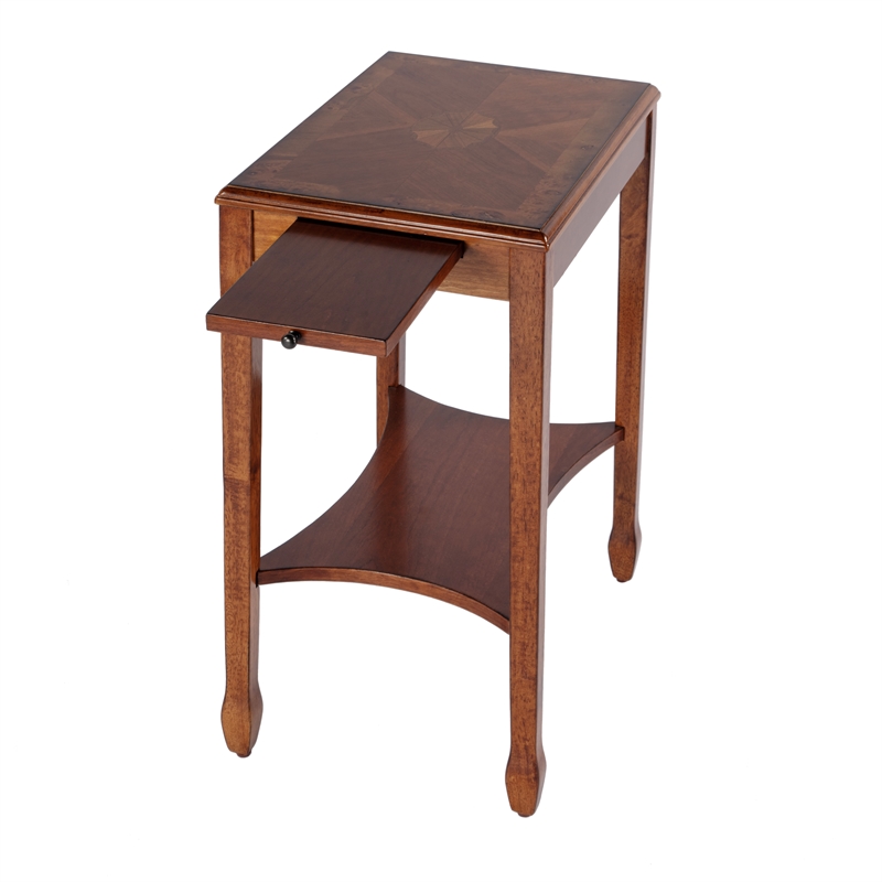 Pemberly Row Set of 2 Transitional Side Tables In Olive Ash Burl
